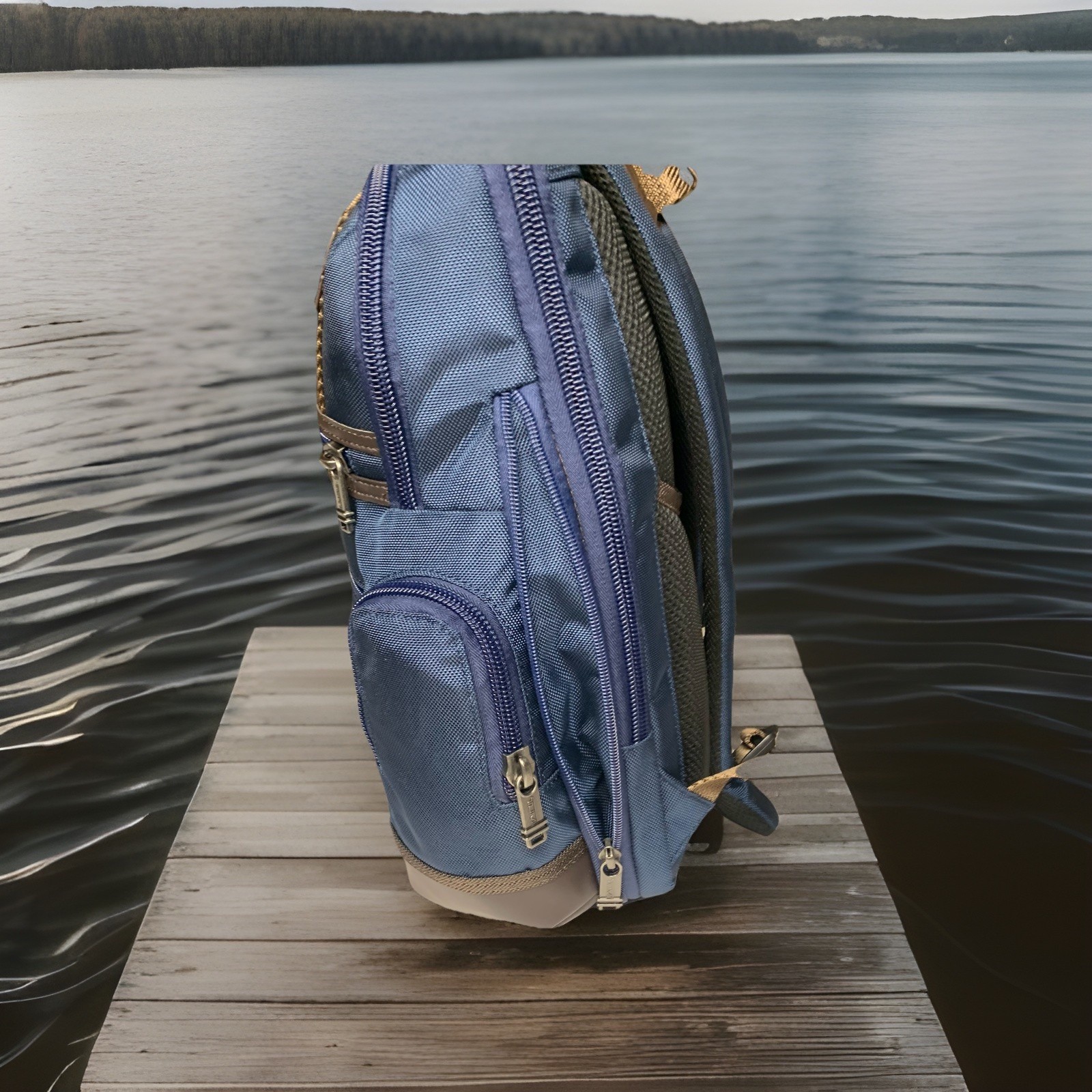 New-Tumi Alpha Bravo Knox Backpack 222681 Navy Expandable.