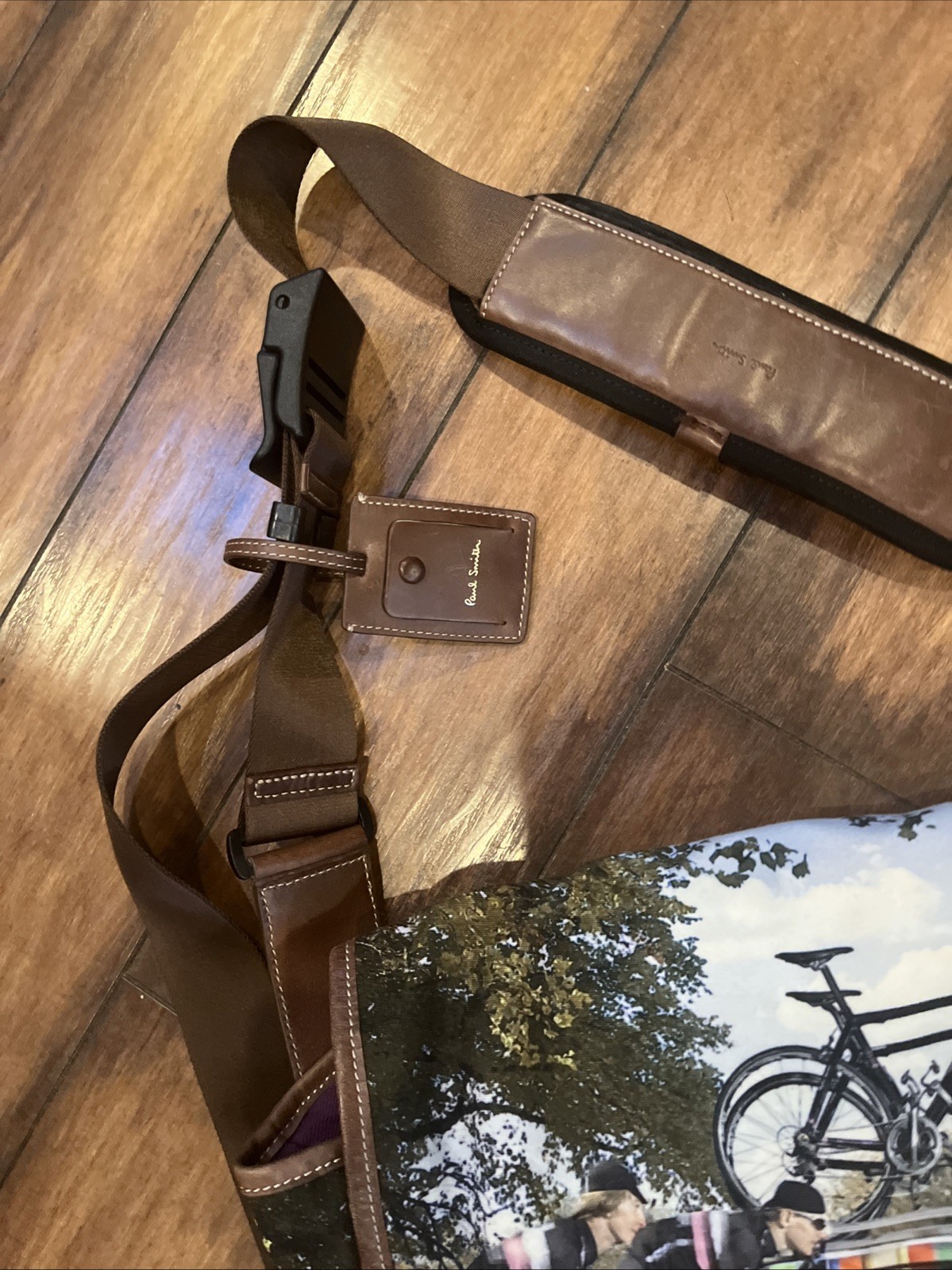 Paul Smith Mini Cooper & Rapha Cycling Team Cotton Leather Courier Bag Laptop