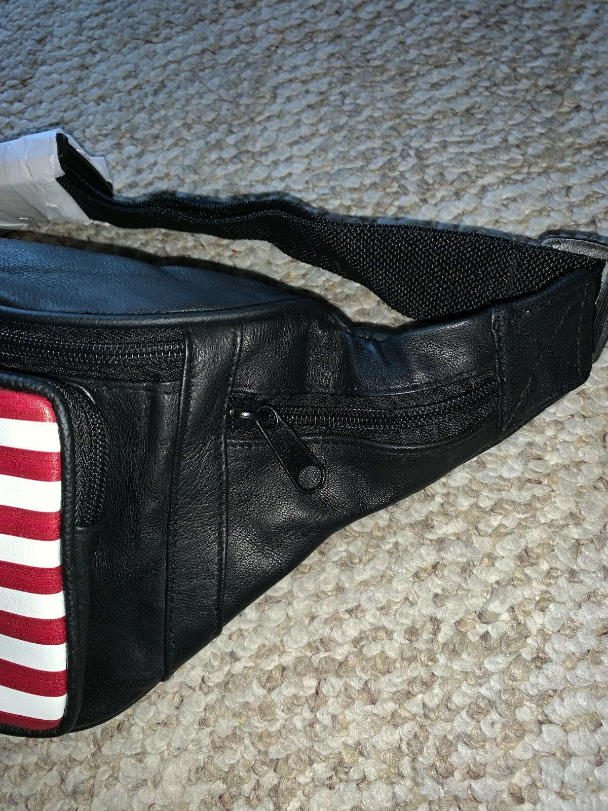 NWT Stone Mountain USA American Flag Leather Waist Fanny Pack Belt Bag Pouch NEW