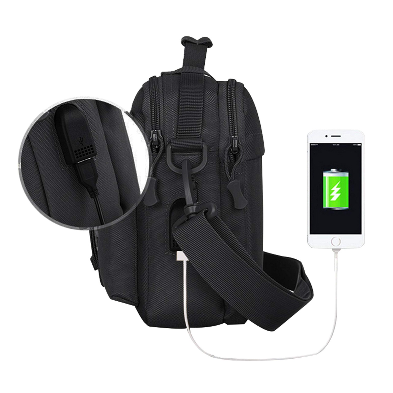 Multifunction Tactical Messenger Bag Nylon Shoulder Briefcase Handbags with U…