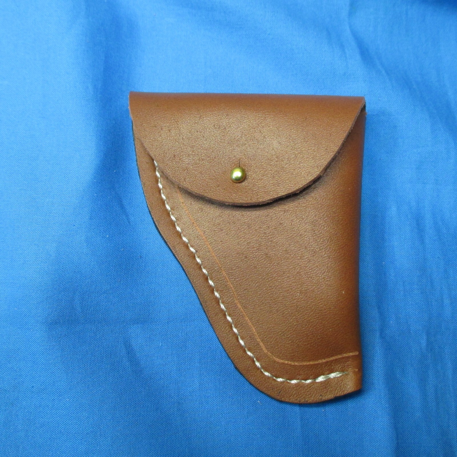 Leather Coin Pouch Holster Shaped, Carry in Pocket Glove Box or Armrest Console.