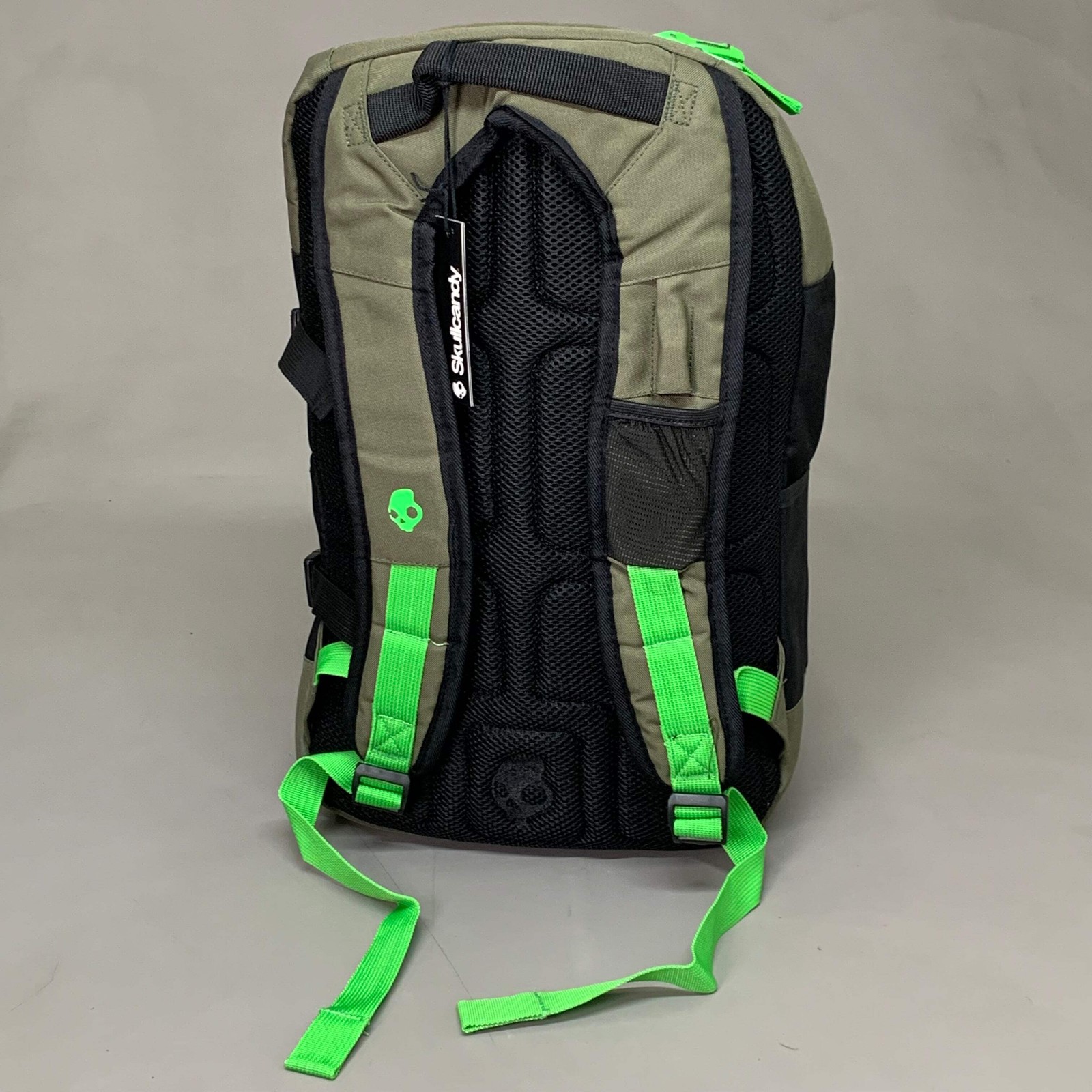 SKULLCANDY Heavy Duty Backpack 18″ x 12″ Green/Black SKDY1153