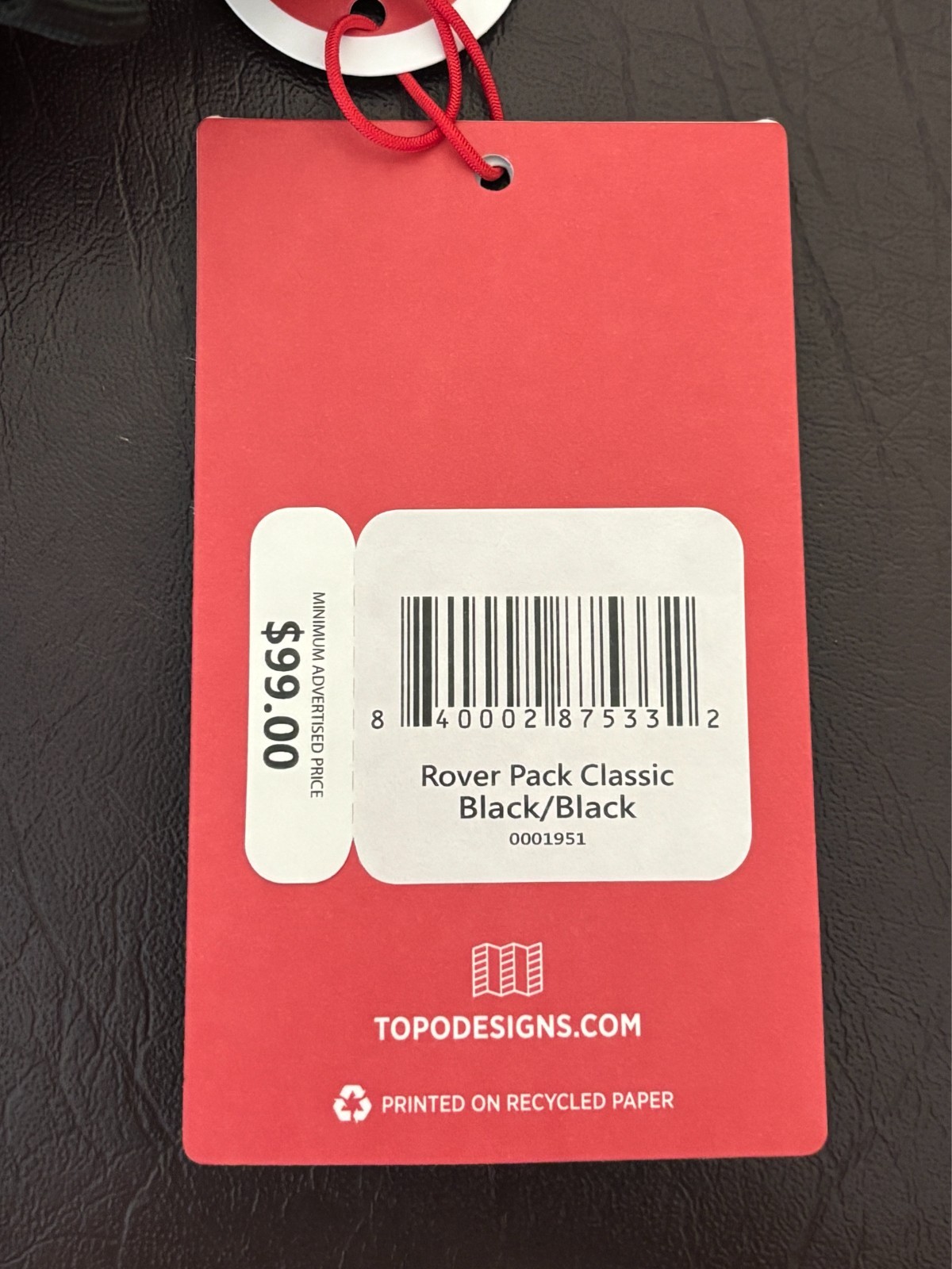 Topo Designs Rover Pack Classic ROBLOX Collab Black Backpack – NWT