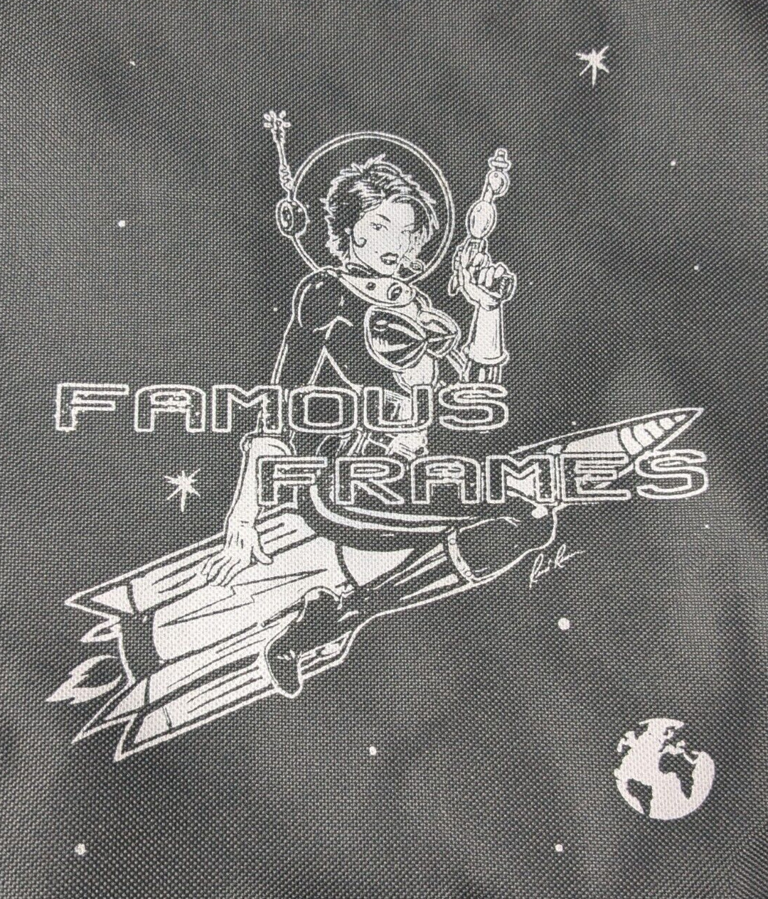 FAMOUS FRAMES Sexy Space Rocketeer Astronaut Storyboard Artist Tote Bag