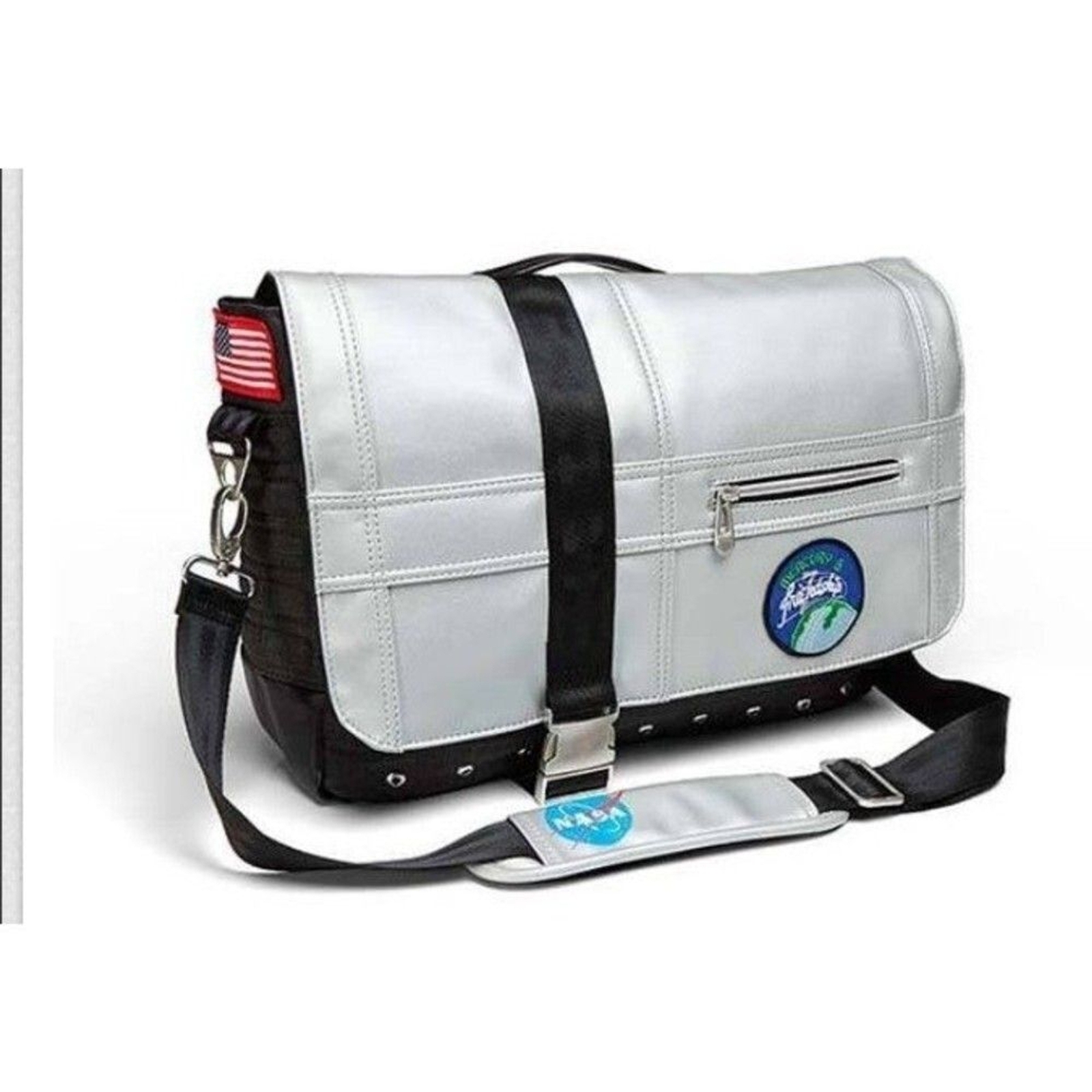 NASA Mercury 6 Messenger Bag Silver/ Gray