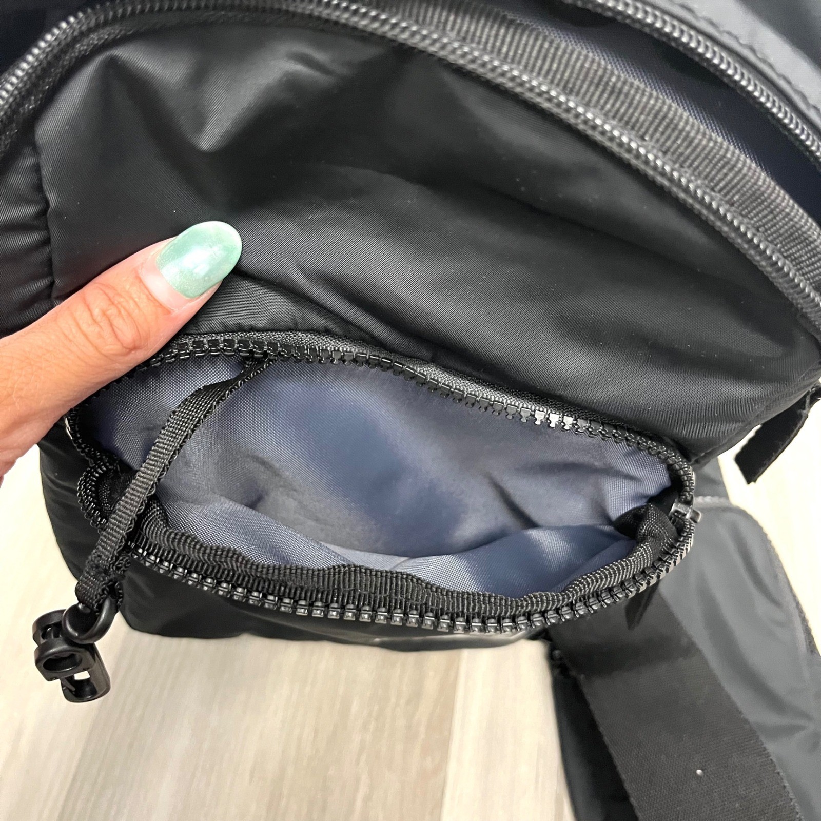 Adidas Black Recycled Polyester Crossbody Sling Backpack Bag in OS