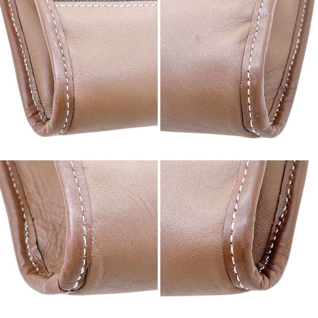 Dunhill Dark Brown PVC Leather Clutch Bag Men’s Size 28cm Authentic