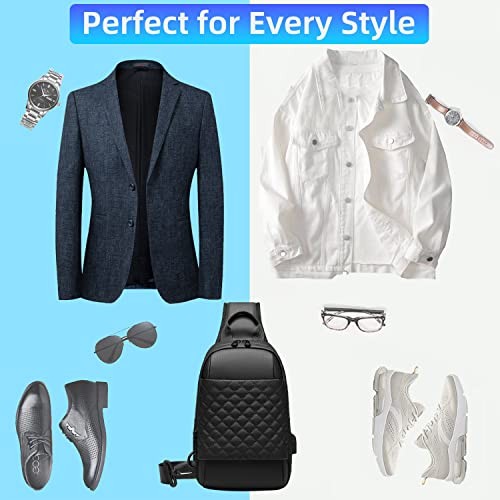 men’s messenger backpack – waterproof travel bag with usb charging port,