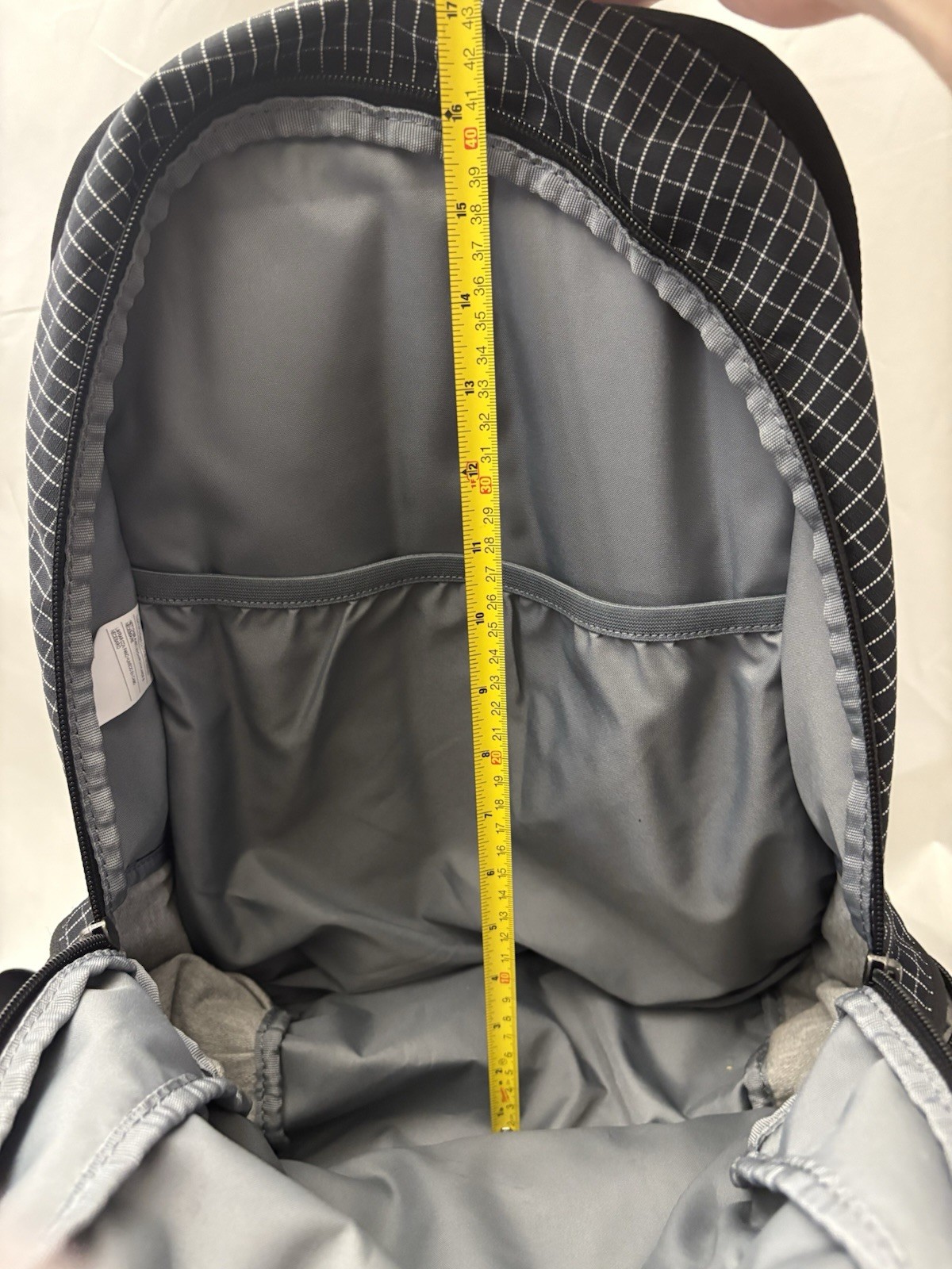 Nike Authentic Black And White Pattern Zip Backpack