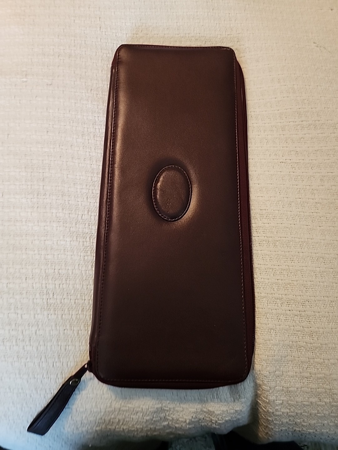 Maroon Colored Leather Tie Case For Travel & Business.