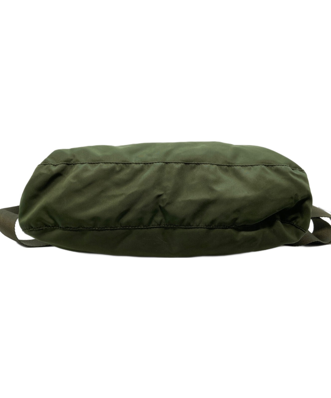 PRADA Men’s Nylon Shoulder Bag Green Adjustable Strap Small 31cm Logo Auth