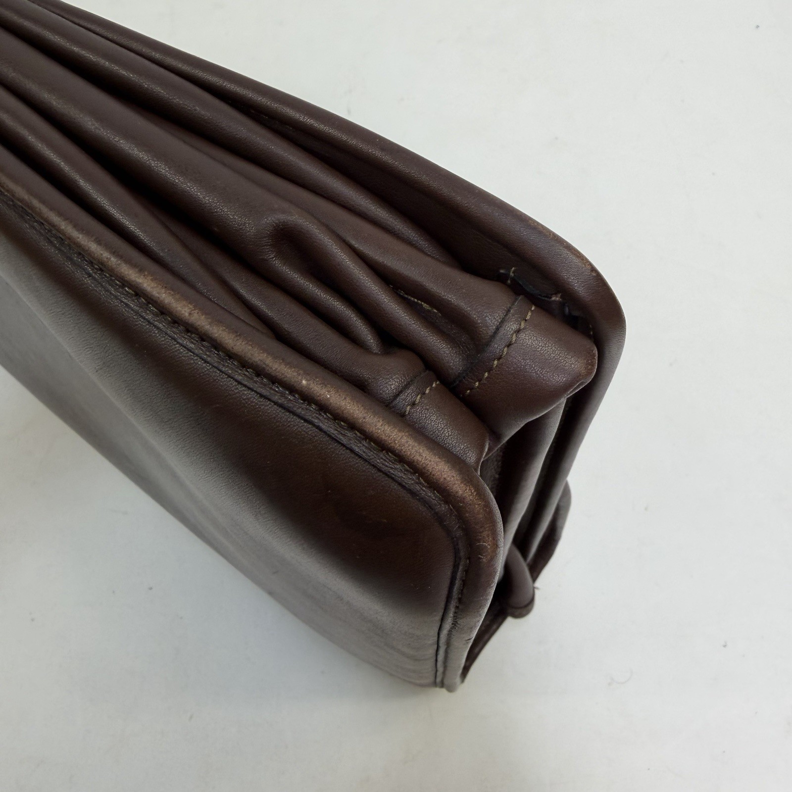 Jack Georges Brown Leather Briefcase Messenger Flap Bag Lock w/ Keys – 16” – USA