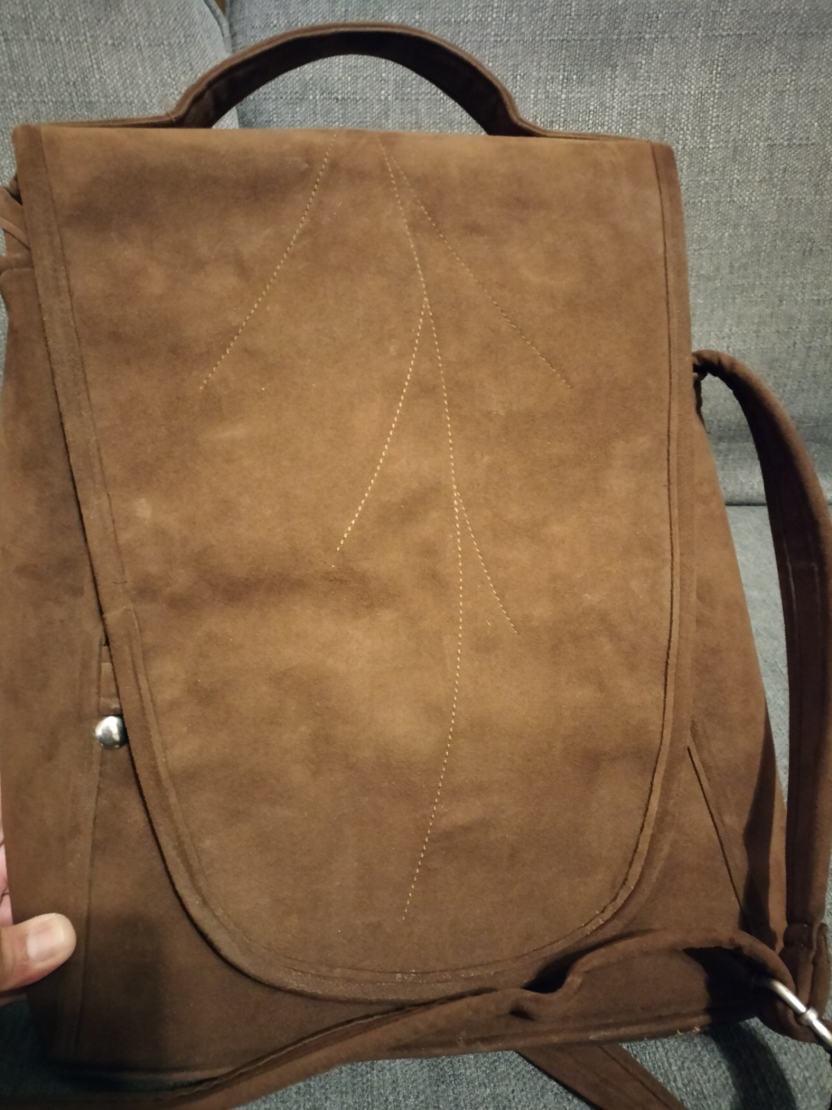 Vintage Snap Button Messenger Bag