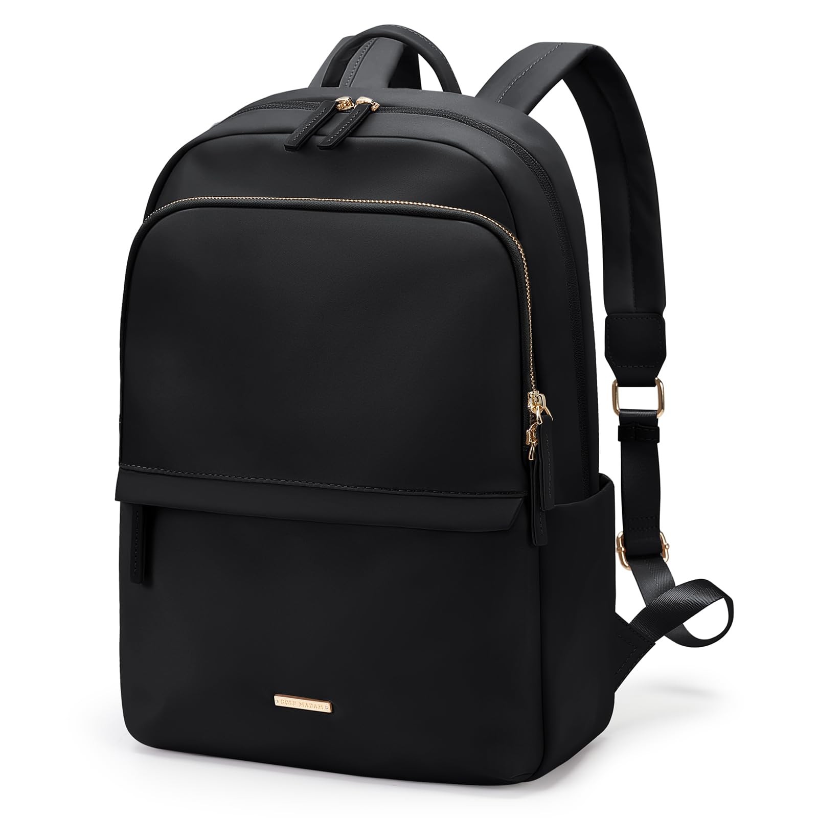 Black Laptop Backpack, Women, Fits 15.6 Inch, Slim, Work, Travel, College
