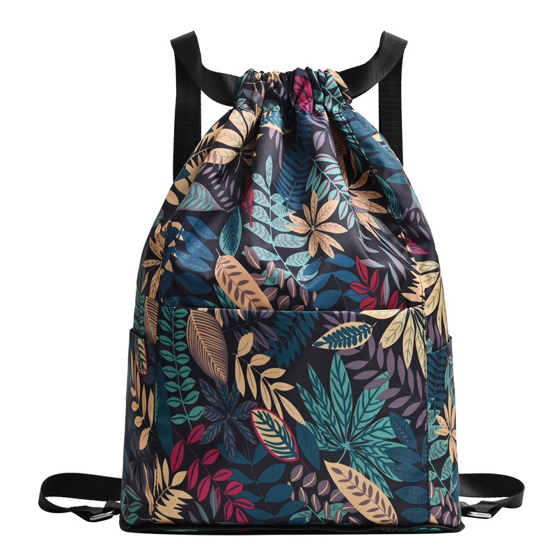 Folding travel bag, fitness bag, sports drawstring storage bag, large capacity