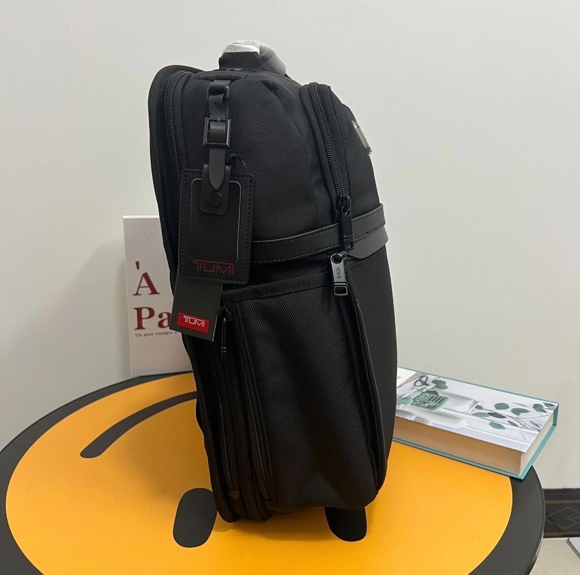 TUMI ALPHA 3 SLIM SOLUTIONS BRIEF PACK 2603177D3 Black Nylon Leather outlet