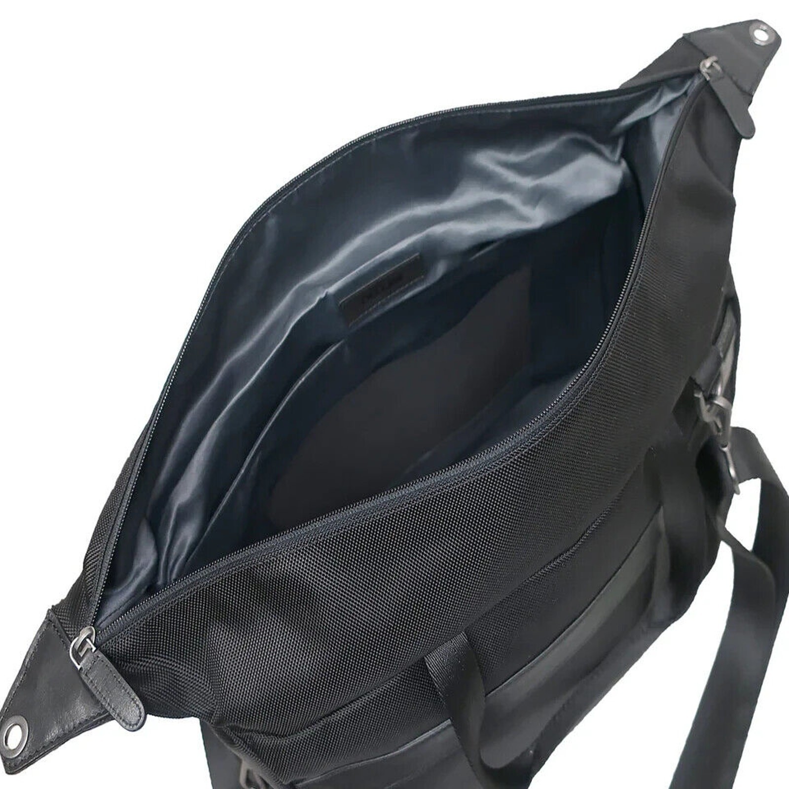 Boconi Ballistic Nylon Weekend Duffel Bag Nappa Leather Trim Black NWT $379