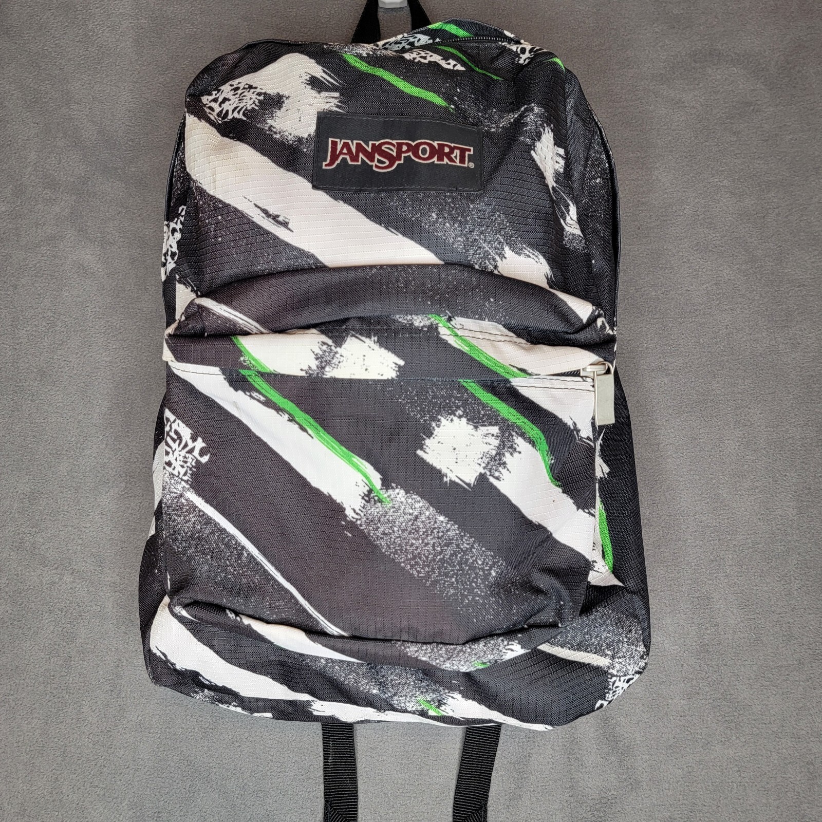 Jansport Backpack Zebra Stripe Animal Print White/Black Student School Travel