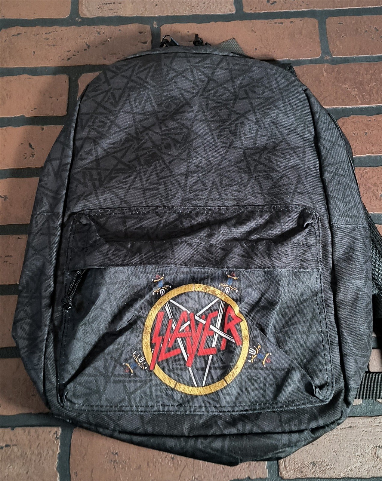 SLAYER -Sword Pentagram Logo Rocksax Backpack ~New~