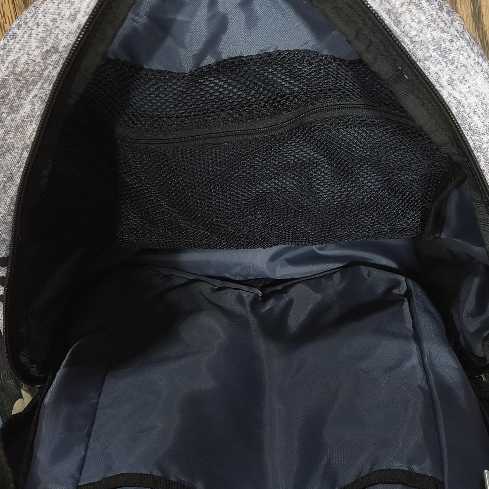 adidas Originals Gray/Black Large Backpack Zip Closure Trefoil, Pockets