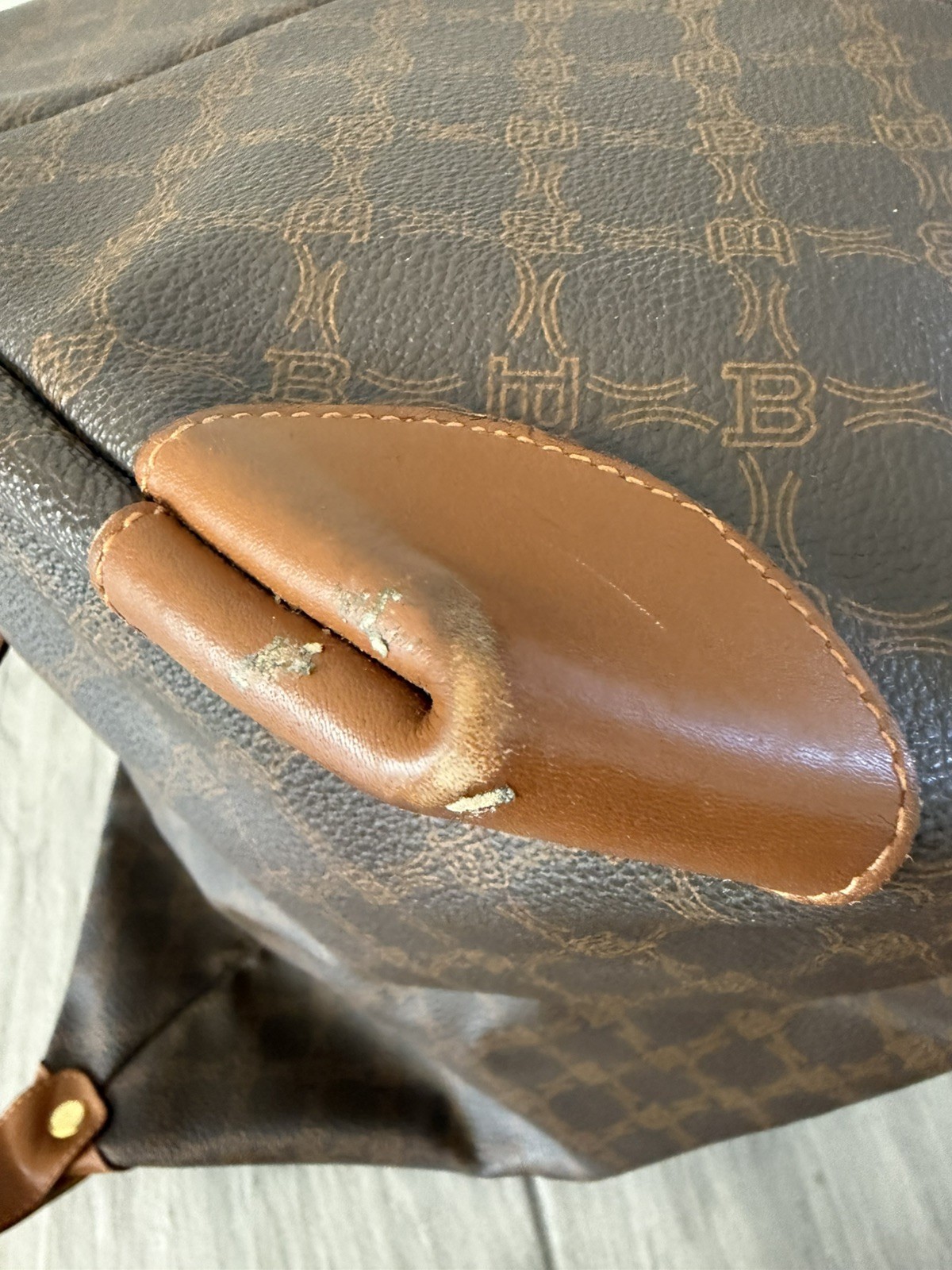 Authentic Vintage BALLY Monogram Canvas Weekender Boston Bag- Made in Italy