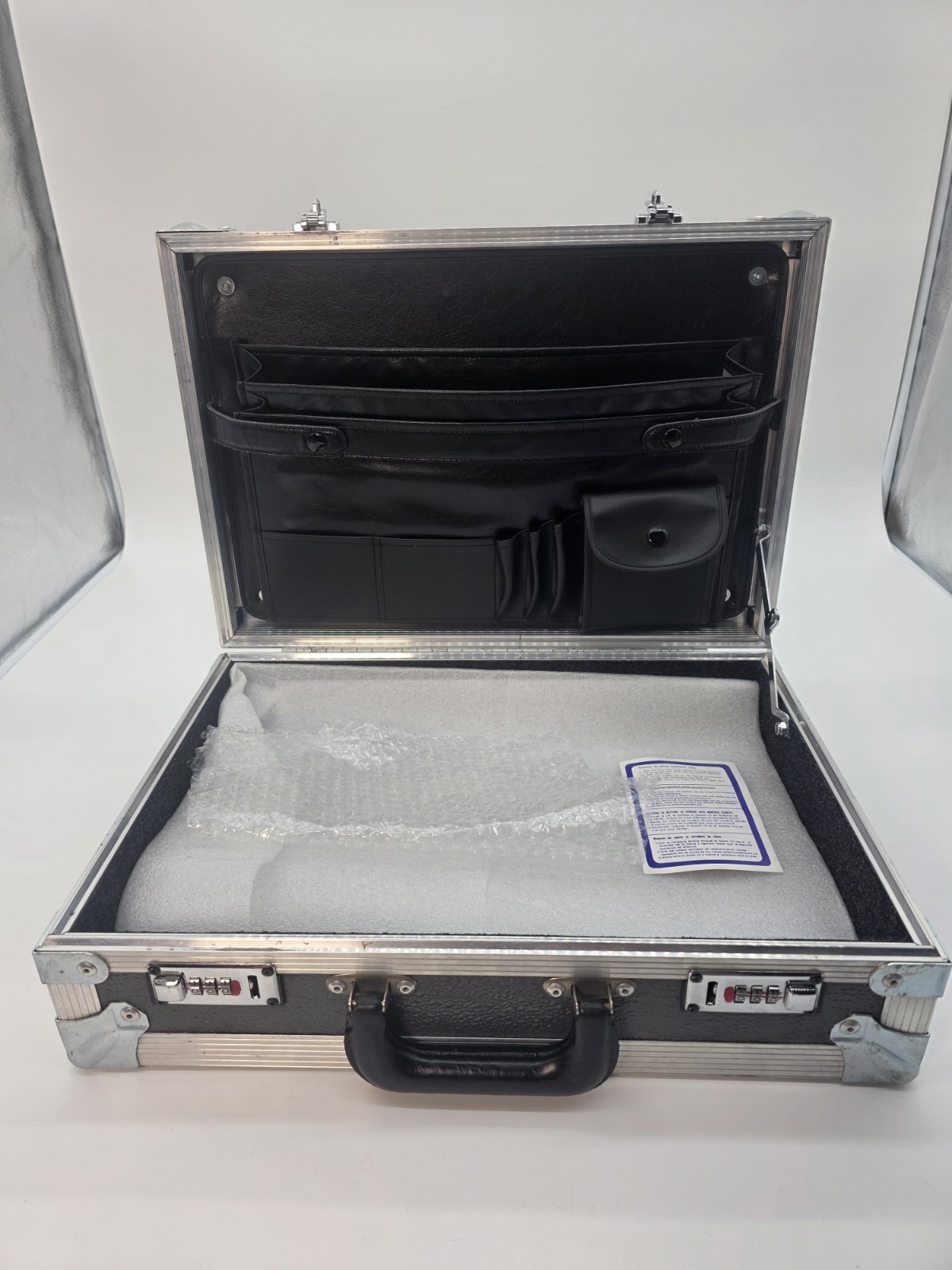 Star Case Briefcase Aluminum New/Light Wear From Storage, With File Pocket