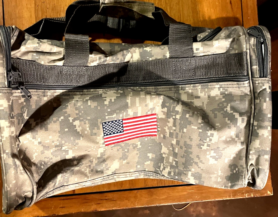 NRA Duffle Bag Digital Camouflage Military withHunting Camping W/ Shoulder Strap