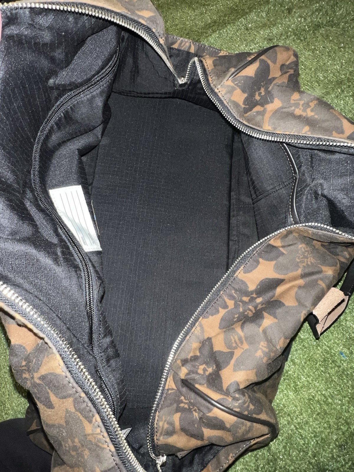 Halley Stevensons X Jack Spade Floral Print Waxwear Canvas Duffle Bag