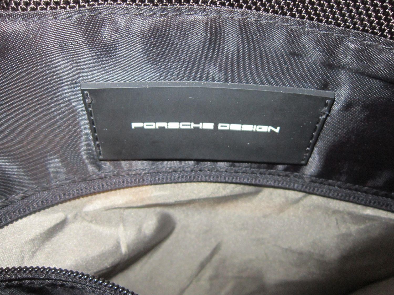 PORSCHE DESIGN Heavy Textured Canvas / Leather MESSENGER / LAPTOP BAG Black