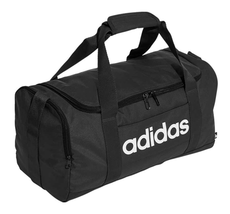 adidas Linear Duffle Bag S Unisex Casual Bag Sports Travel Black NWT JE8343