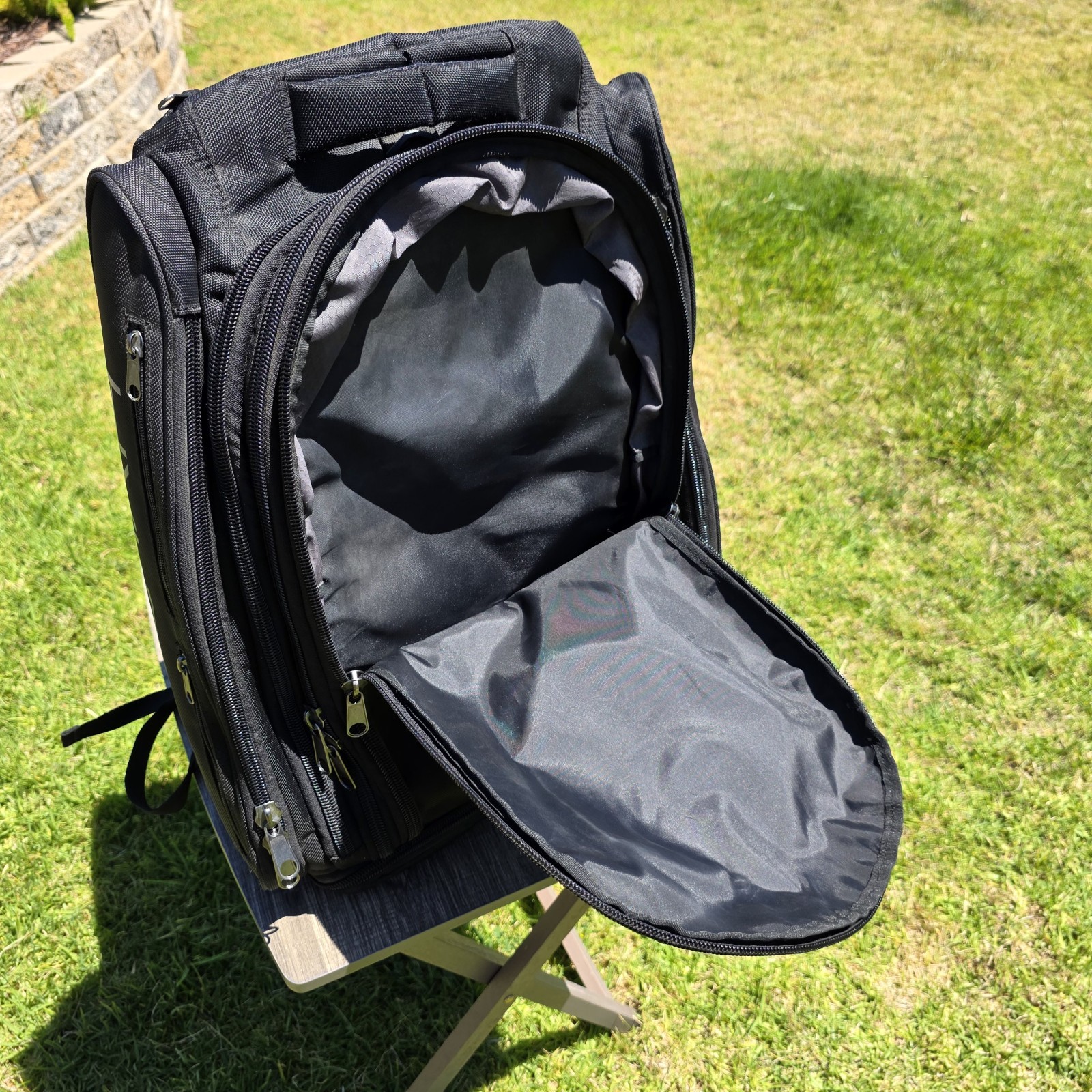 HYLETE icon XL Convertible Black Backpack Expandable Bag Shoe Locker Side Cooler
