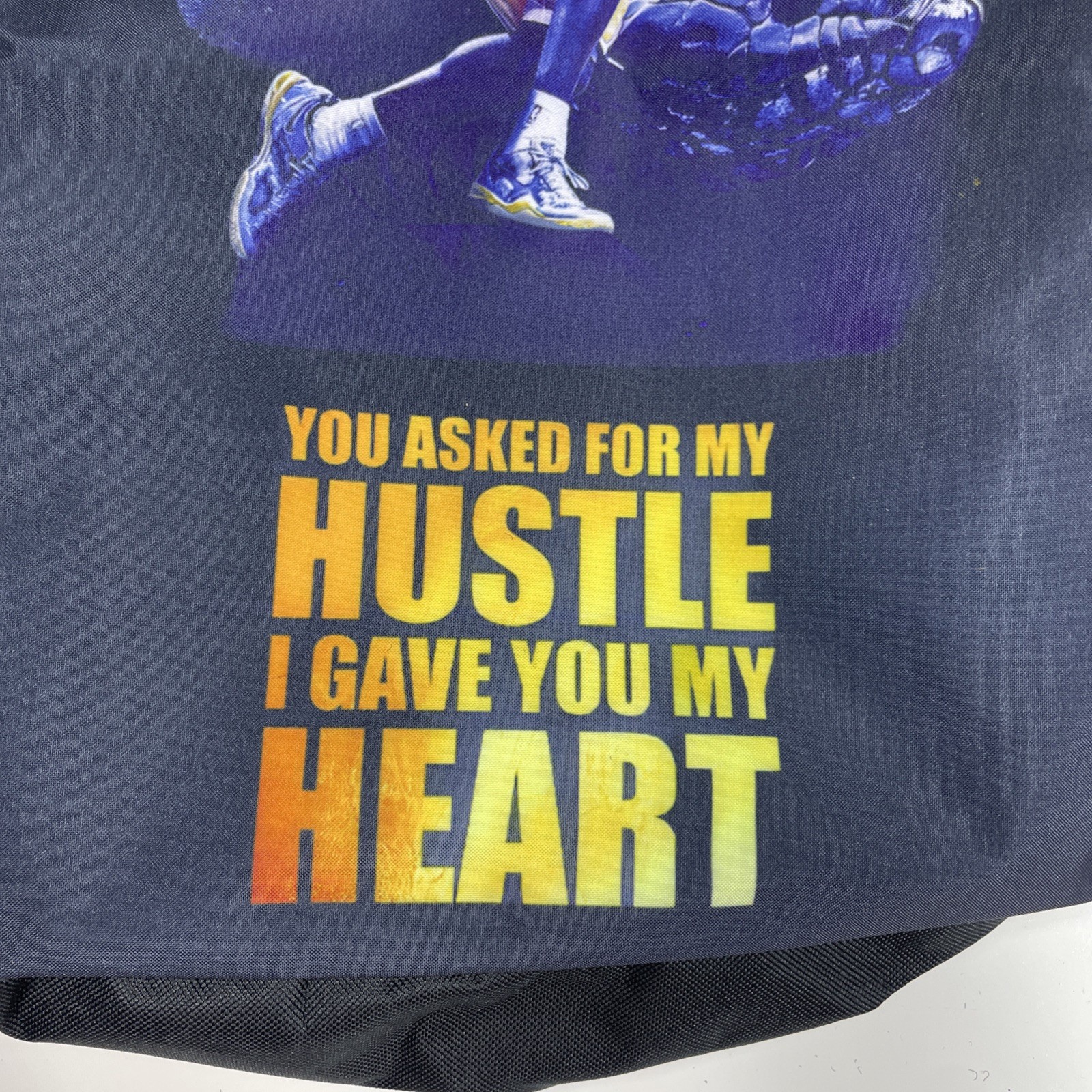 Kobe Bryant Black Backpack Side Pockets You asked for Hustle I gave you my Heart