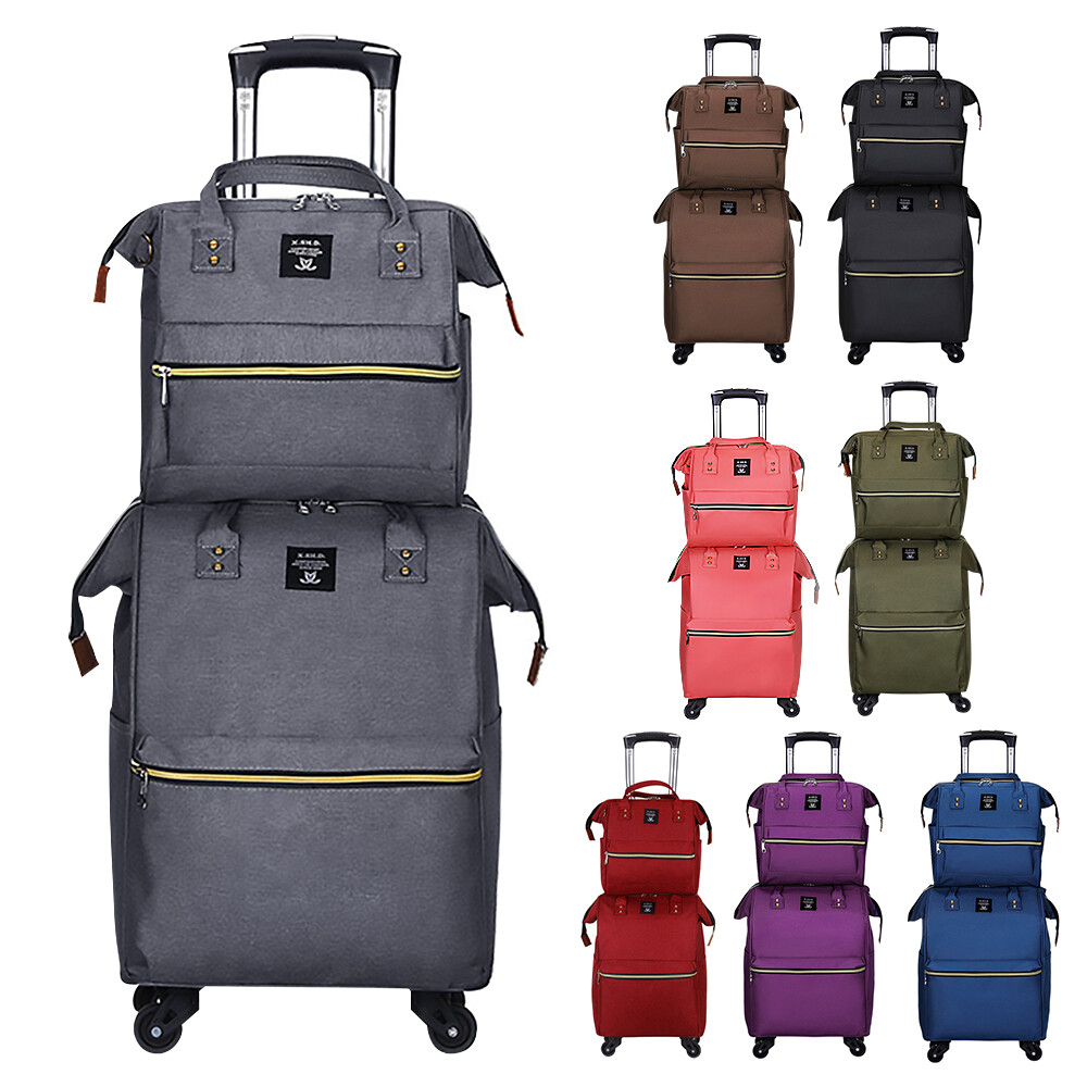 4 Wheel 20″ Traveler Lightweight Rolling Carry On Luggage Softside Suitcase