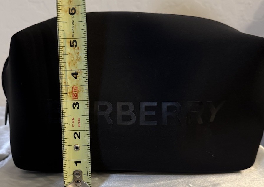 Burberry Black Toiletry Bag Case Cosmetic Shaving Travel Pouch GWP Unisex NWOT