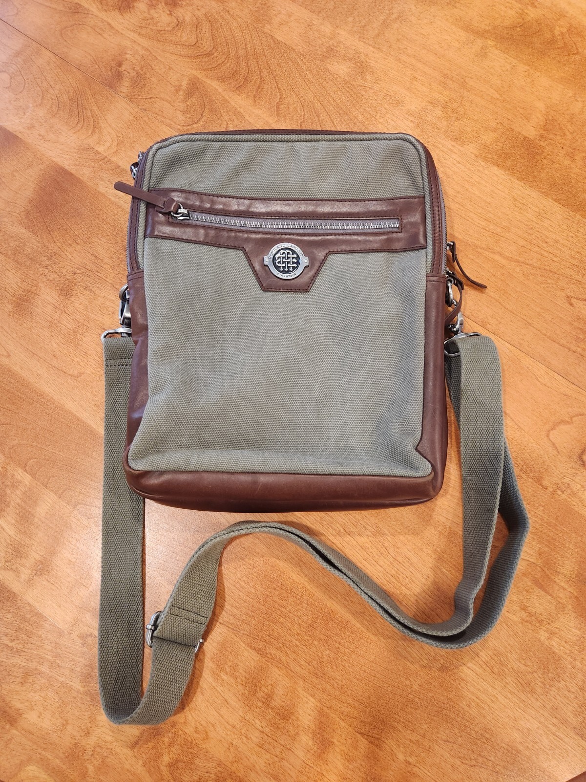 Portland Cargo Co. Hoyt Hipster Canvas Crossbody Bag With Leather Details 97209