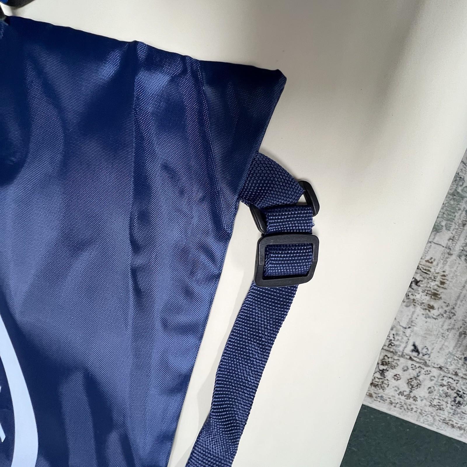 Skechers Nylon Drawstring Bag Backpack Gym Bag Navy Blue