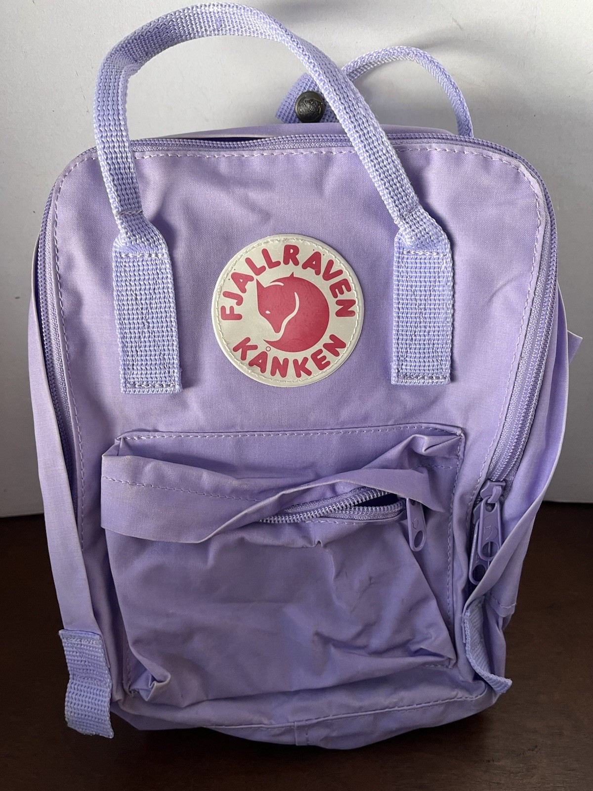 Fjallraven Unisex Kanken Mini Backpack Bag Pastel Lavender Used Preowned