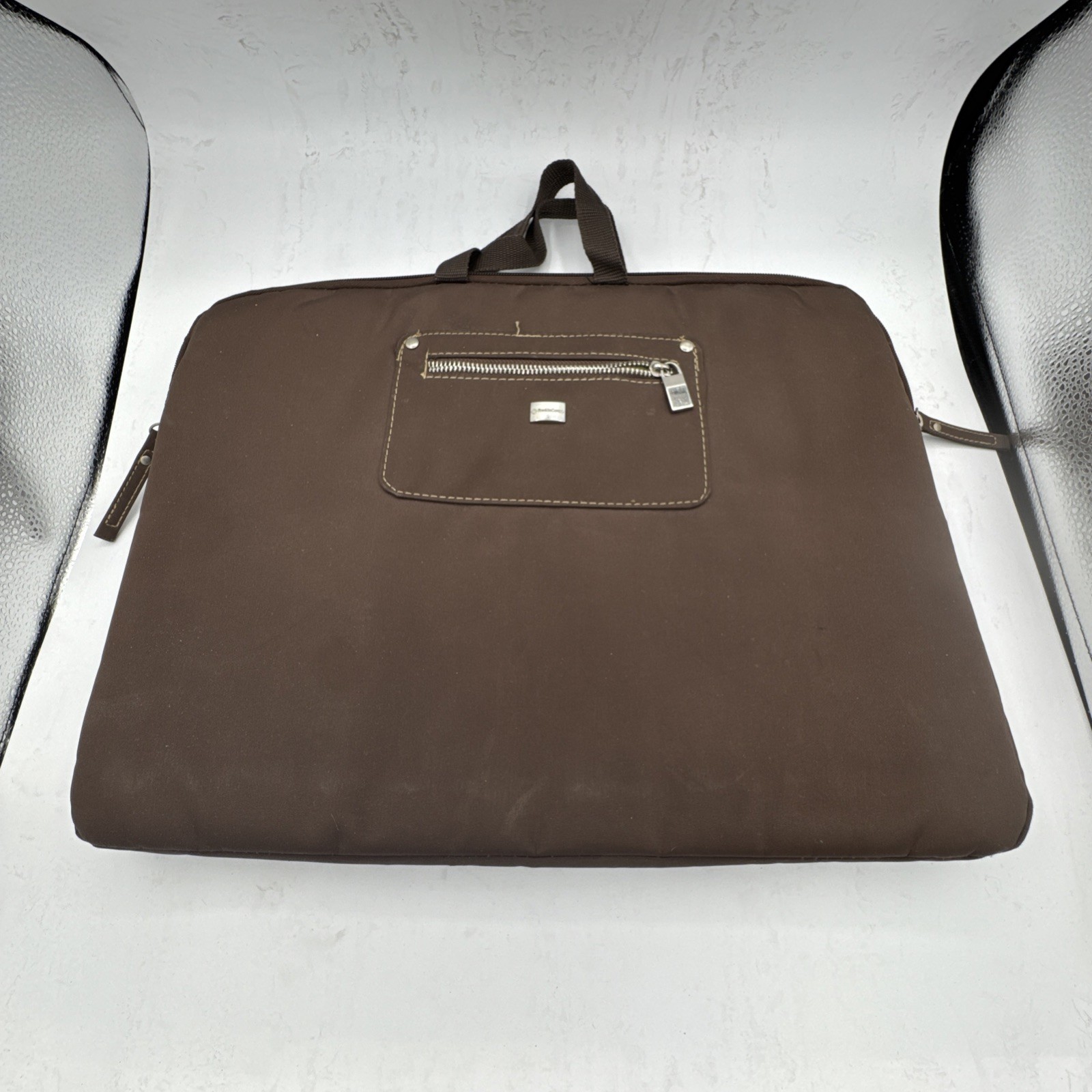 Franklin Covey Brown Zippered Organizer Pocket Tablets 17×13 Laptop Case