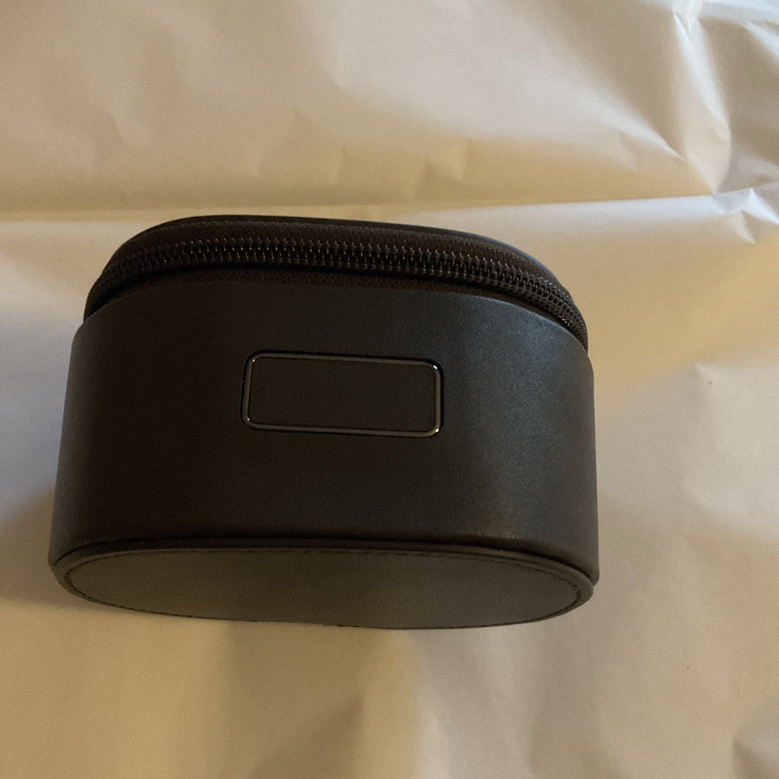 NEW Tumi Brown Leather Zip Around Travel SINGLE WATCH Case Roll Box – 4.25”