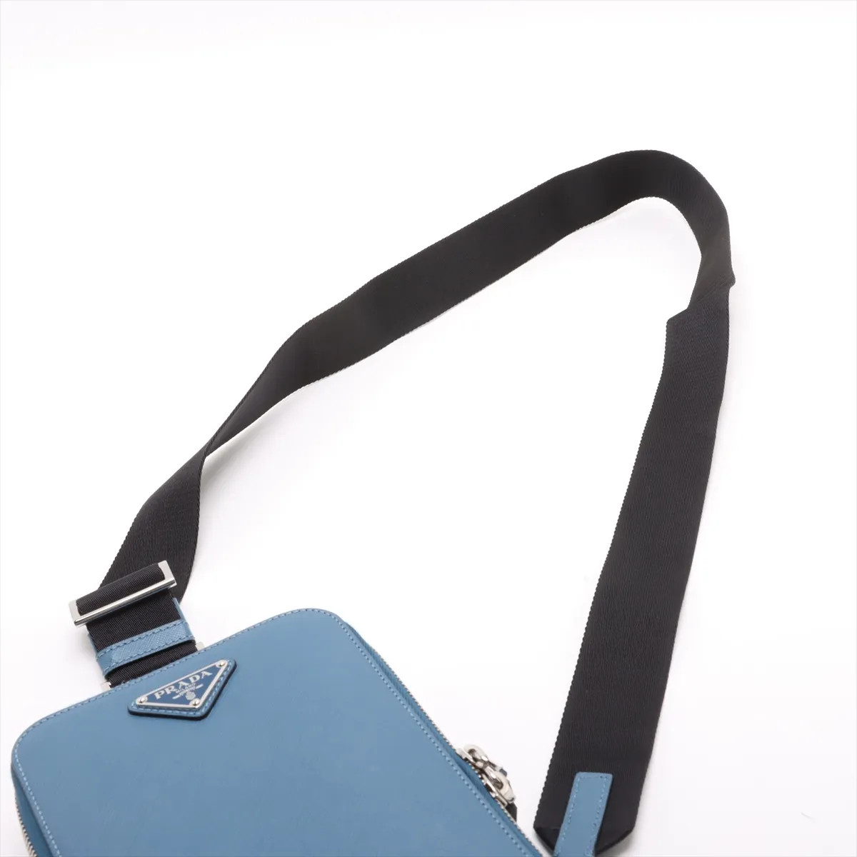 Prada Saffiano Leather Sling backpack Blue