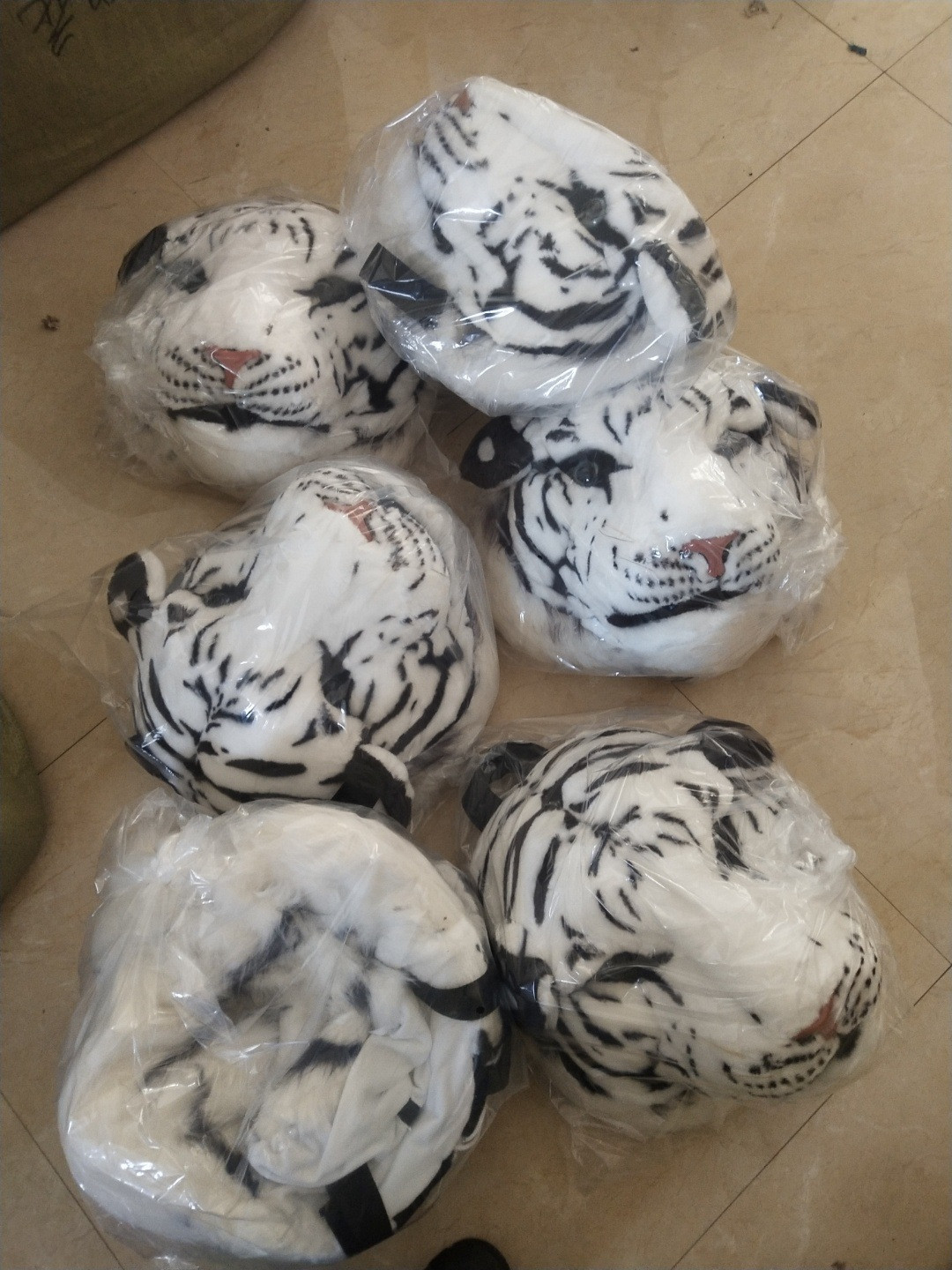 30/60cm Tiger Head Bag tiger backpack plush Doll toy backpack travel party gift