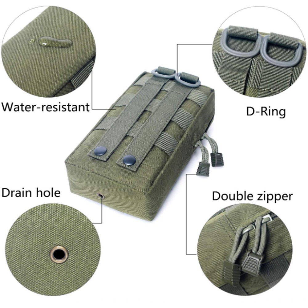 Tactical Compact Water-Resistant Pack Molle EDC Organizer Pouch Small Waist Bag