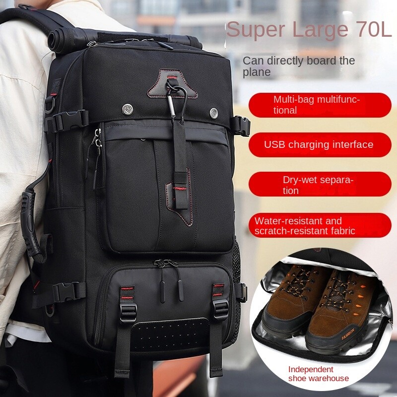 70L New Multi Functional Large Capacity Backpack Mountaineering Bag Travel Bag