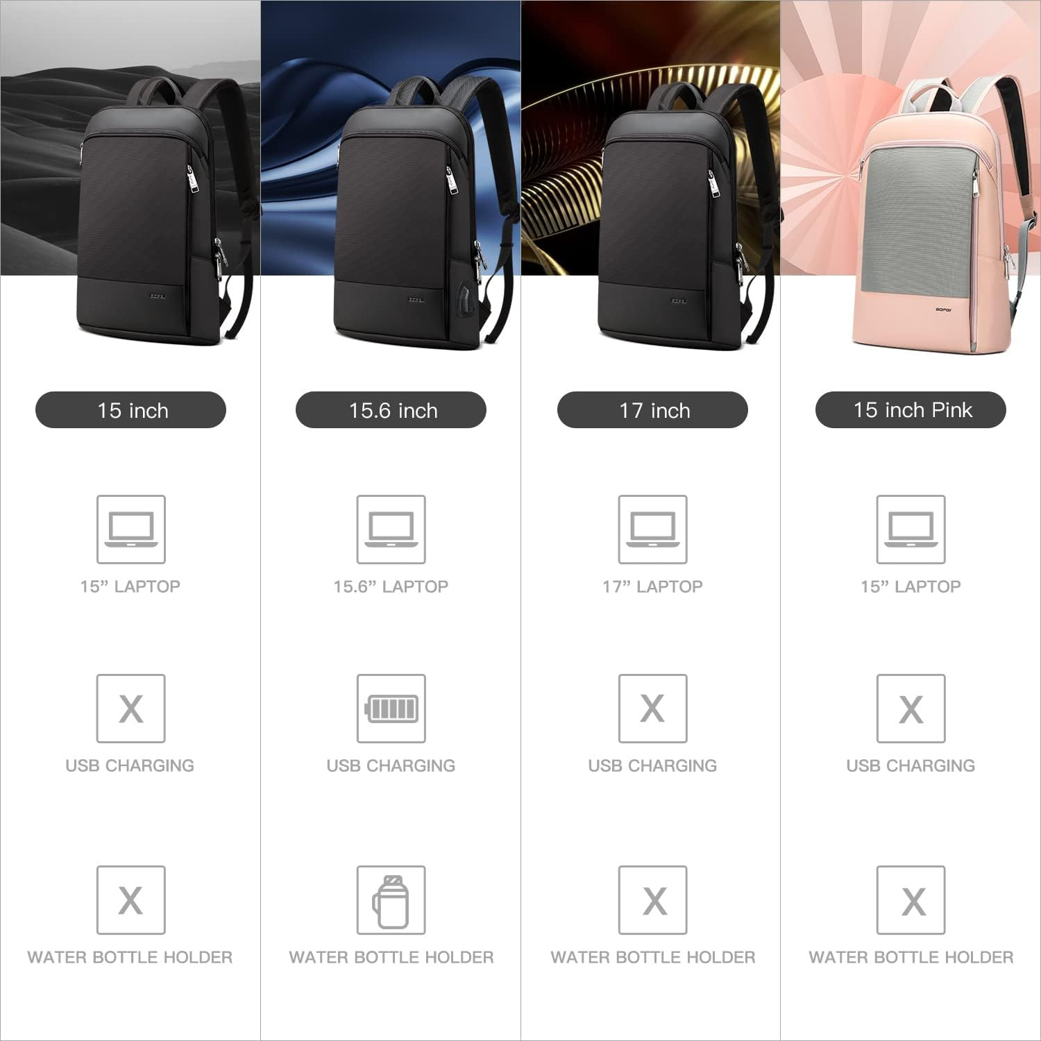 15 Inch Super Slim Laptop Backpack Men anti Theft Waterproof Backpack Light Smar