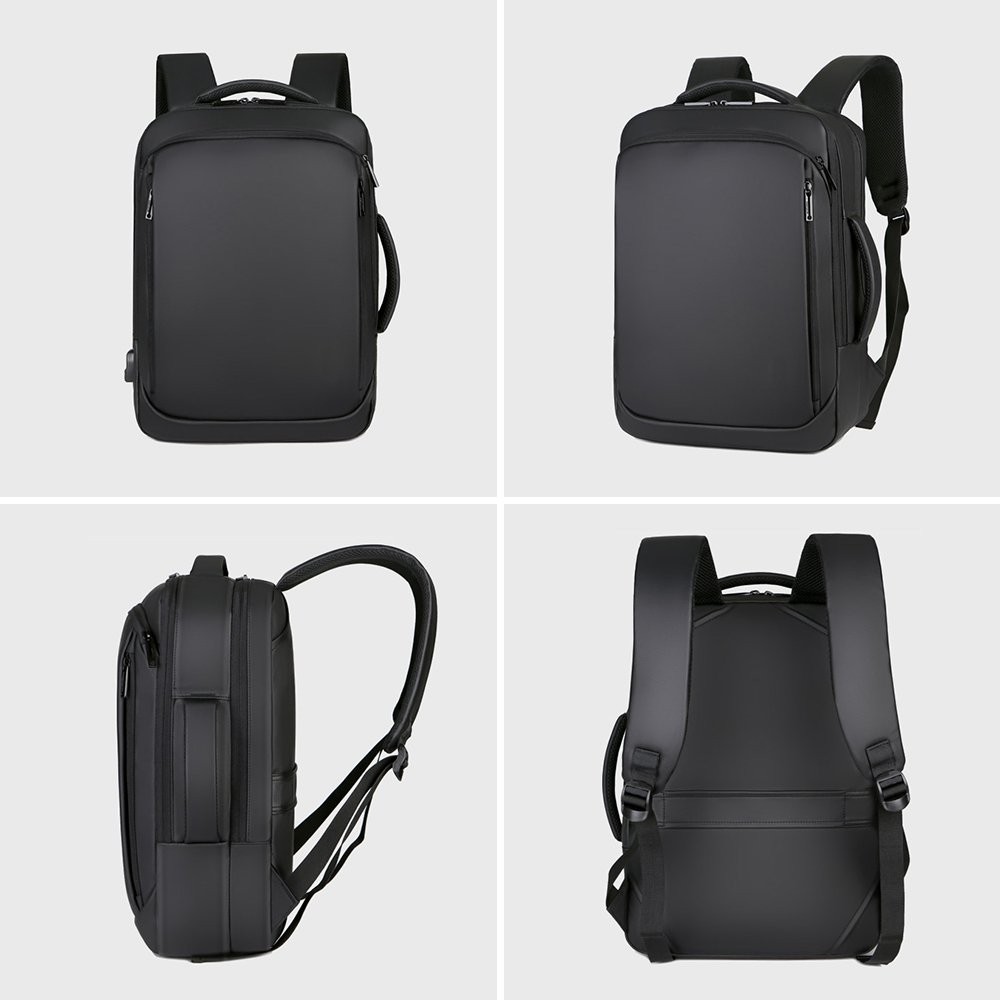15.6 In Laptop Men Backpack Travel Usb Charging Computer School Backpack Zipper