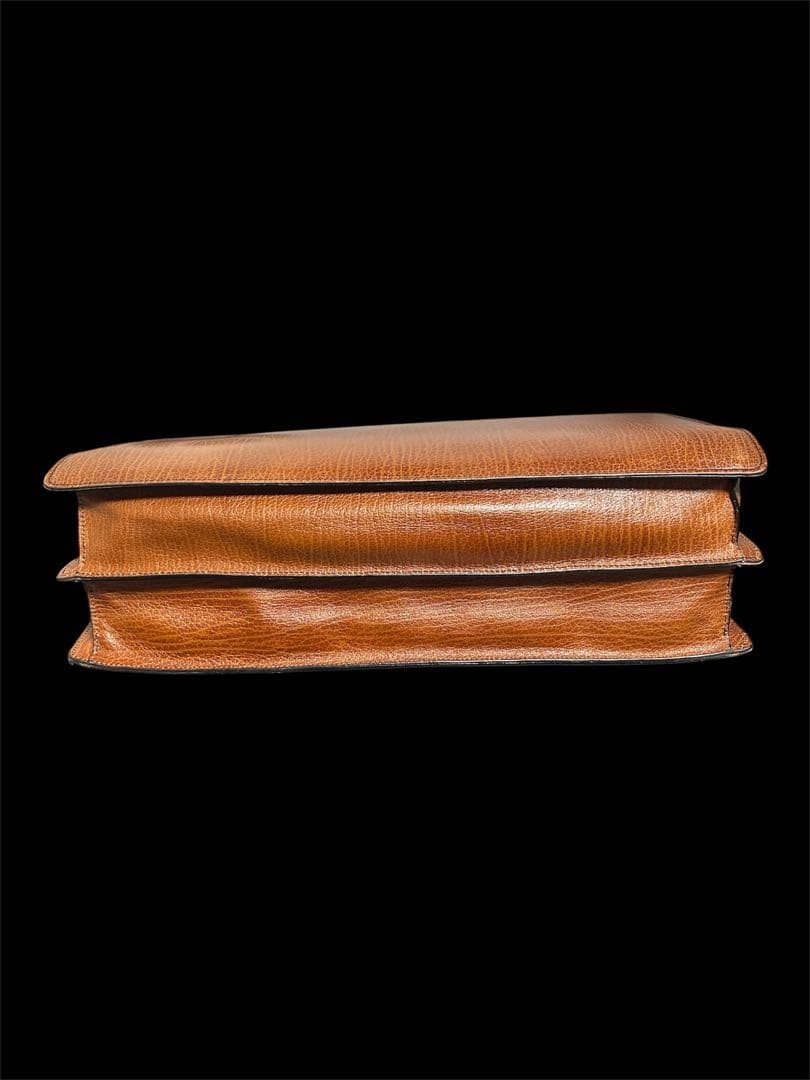 BALLY Business Bag Briefcase Document Case Vintage Leather Brown Used 28.5x42cm