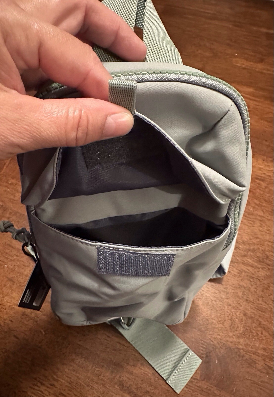 Adidas Essentials 3 Sling Crossbody Bag Silver Green