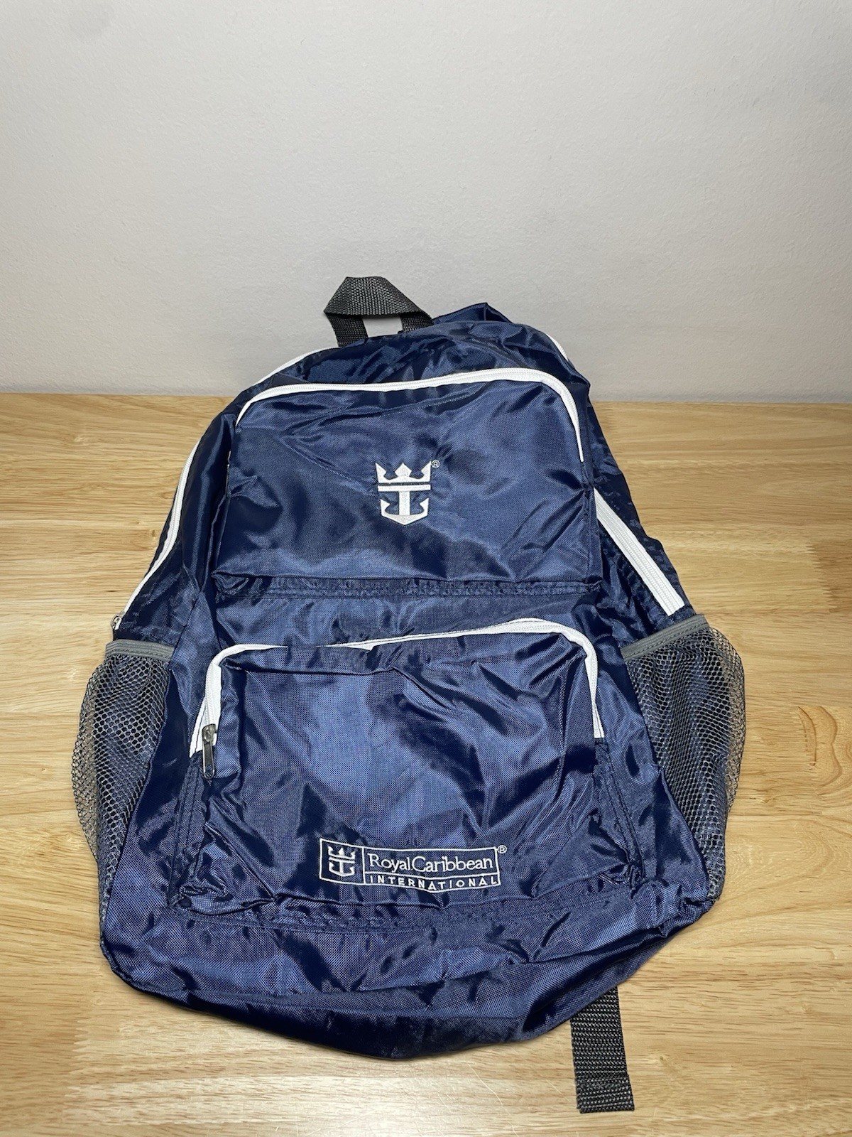 Royal Caribbean International Backpack / Book Bag – Blue & White With Key Chain