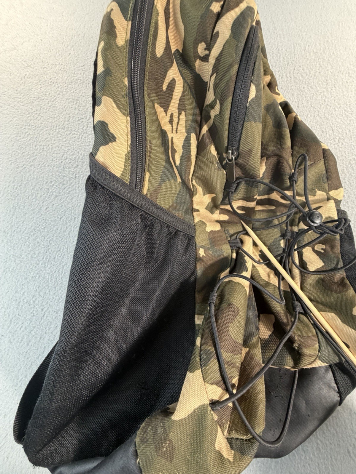 Under Armour Hustle Sport Backpack Camo Black Green Book Bag Style 1364181
