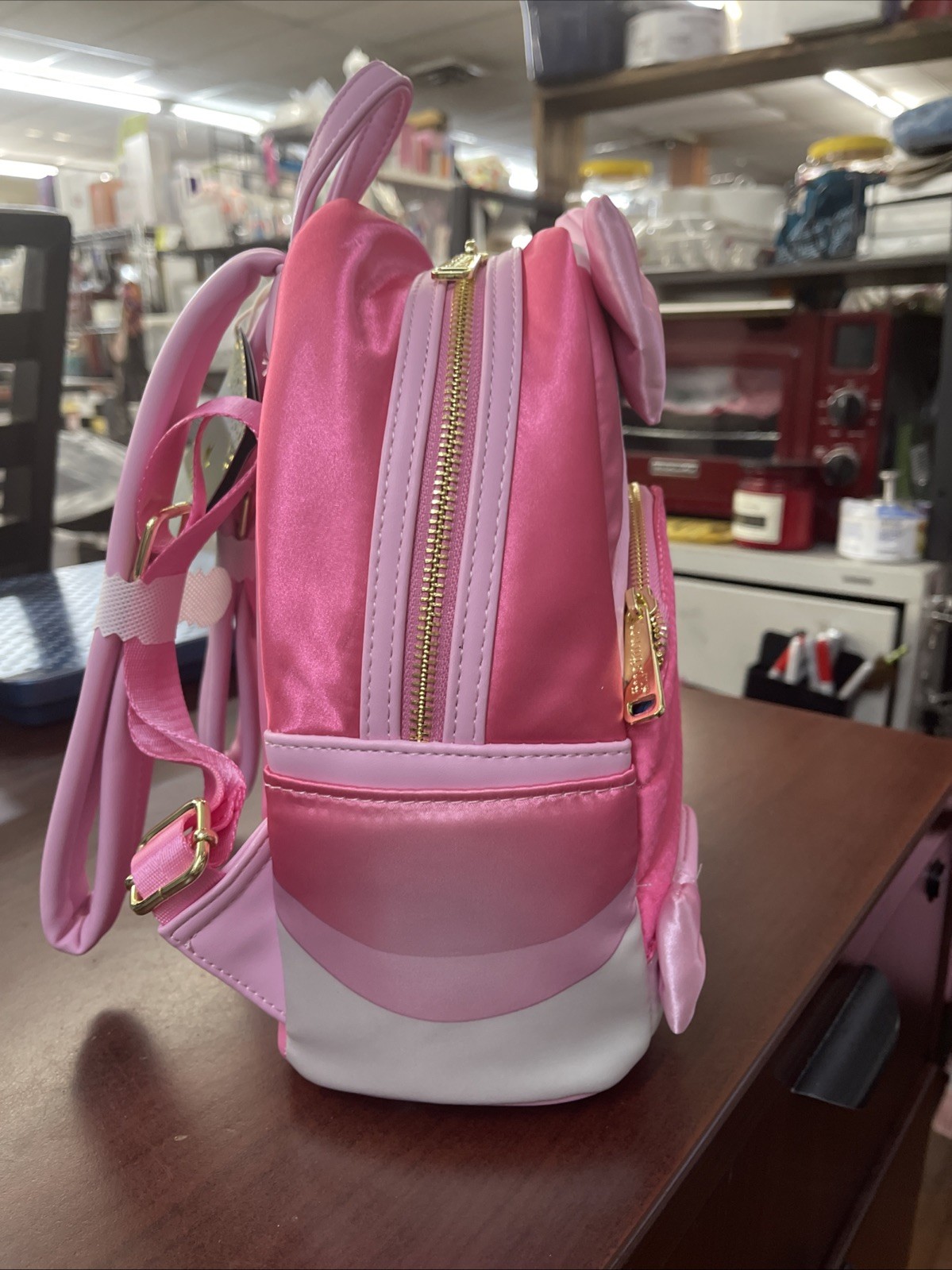 Loungefly Disney Cinderella 75th Anniversary Pink Bow Gown Cosplay Mini Backpack
